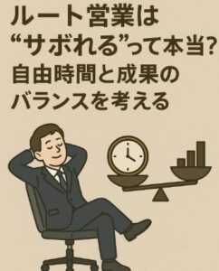 ルート営業は“サボれる”って本当？自由時間と成果のバランスを考える