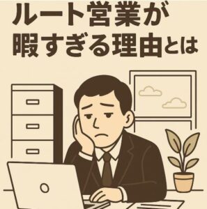 ルート営業が暇すぎる理由とは？暇な時間の活用法と将来への対策