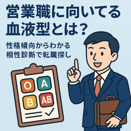 営業職に向いてる血液型とは？性格傾向からわかる相性診断で転職探し